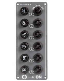 Pannello elettrico verticale 6 interruttori